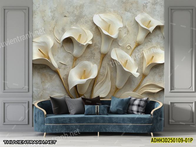 Tranh dán tường Hoa 3D- ADHH3D250109--01P - Kết quả tìm kiếm tranh tường
